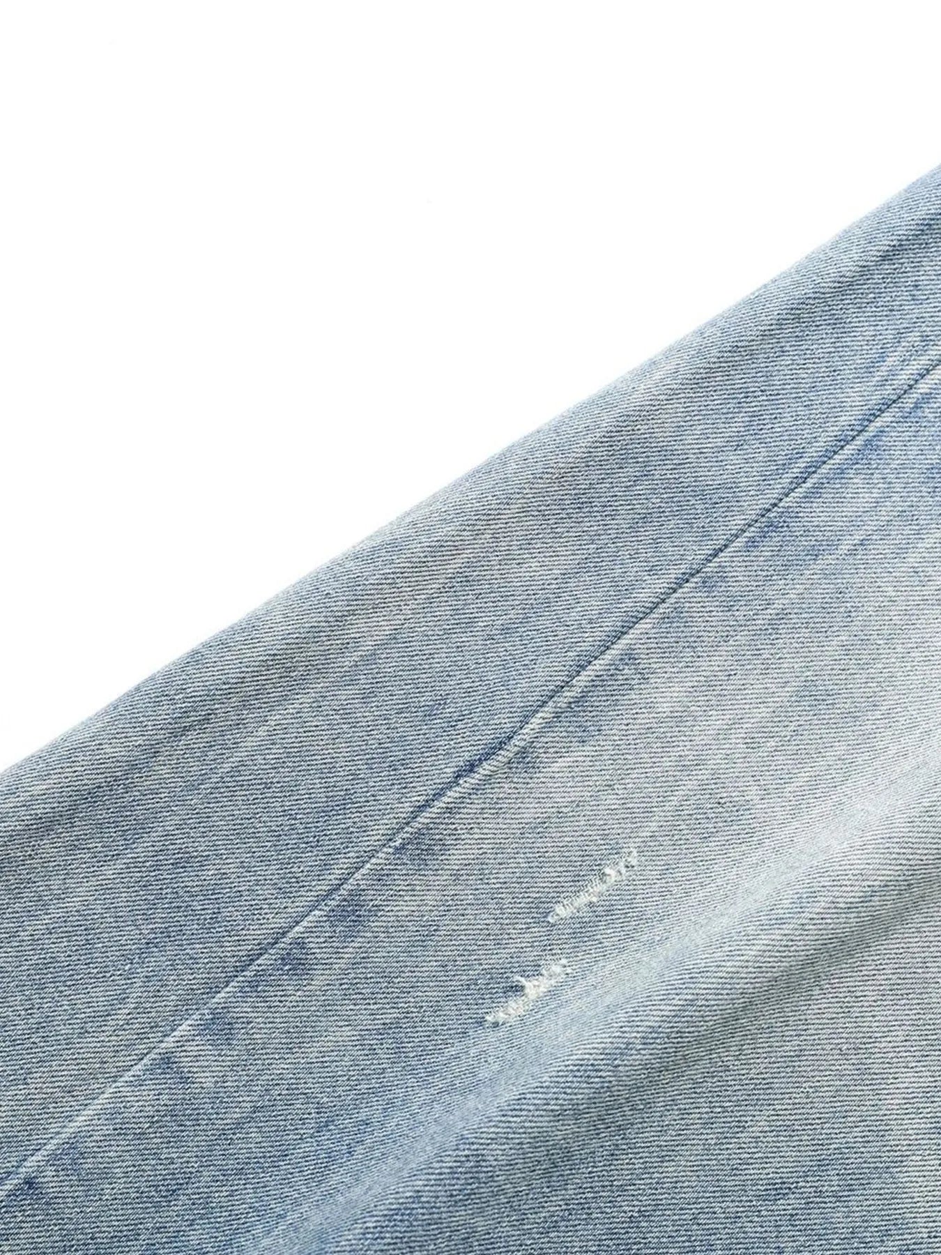 Men's Wide Leg Distressed Jeans