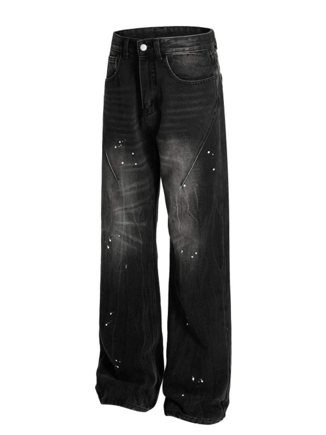 Men's Wide Leg Jeans Black / S