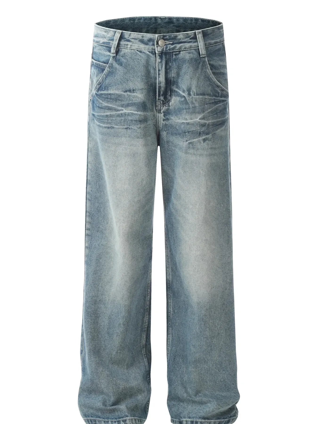 Men's Wide Leg Jeans Blue / S