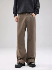 Men's Wide Leg Jeans Brown / S