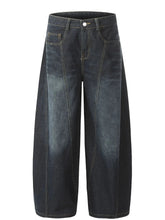 Men's Wide Leg Jeans Dark Blue / S