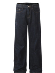 Men's Wide Leg Jeans Dark Blue / S