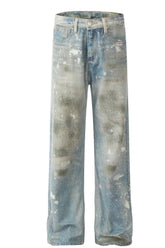 Men's Wide Leg Jeans Dirty Blue / S