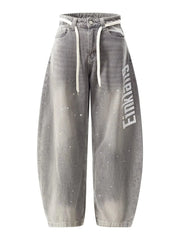 Men's Wide Leg Jeans Light Gray / S