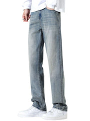 Men's Wide Leg Jeans Nostalgic Blue / 28