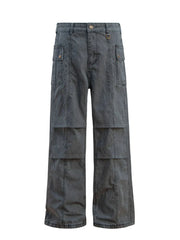 Men's Wide Leg Pants Dark Gray / S