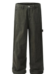 Men's Wide Leg Pants Green / XS