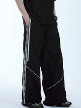 Men's Wide Leg Pants with Side Stripes