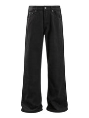 Men's Wide Leg Relaxed Fit Jeans Black / S