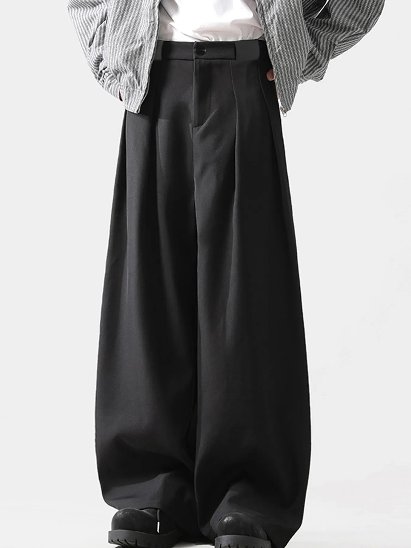 Men's Wide Leg Relaxed Fit Pants Black / S