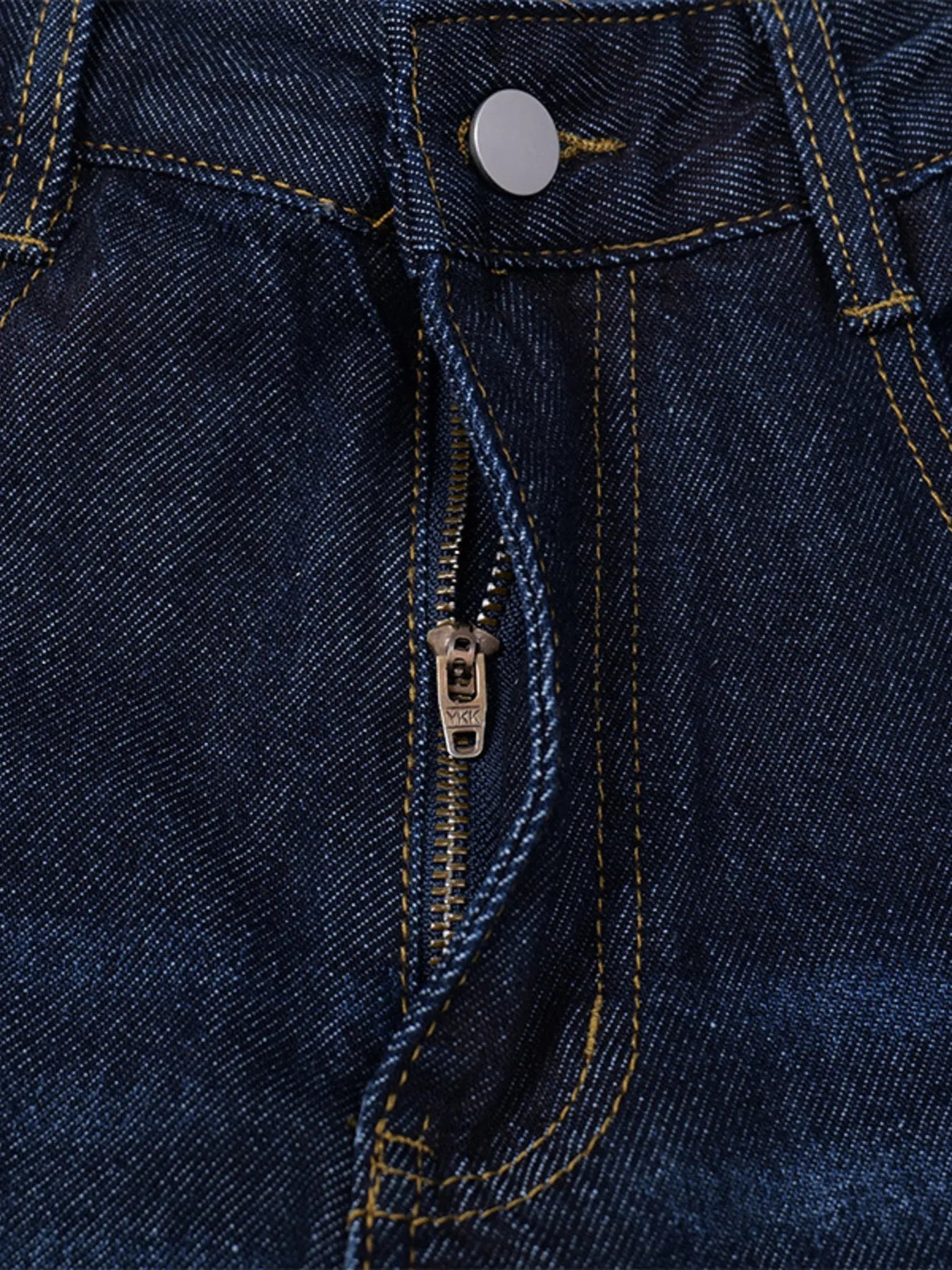 Men's Wide Leg Wash Denim Jeans with Signature Detail
