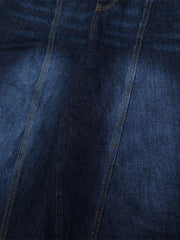 Men's Wide Leg Wash Denim Jeans with Signature Detail