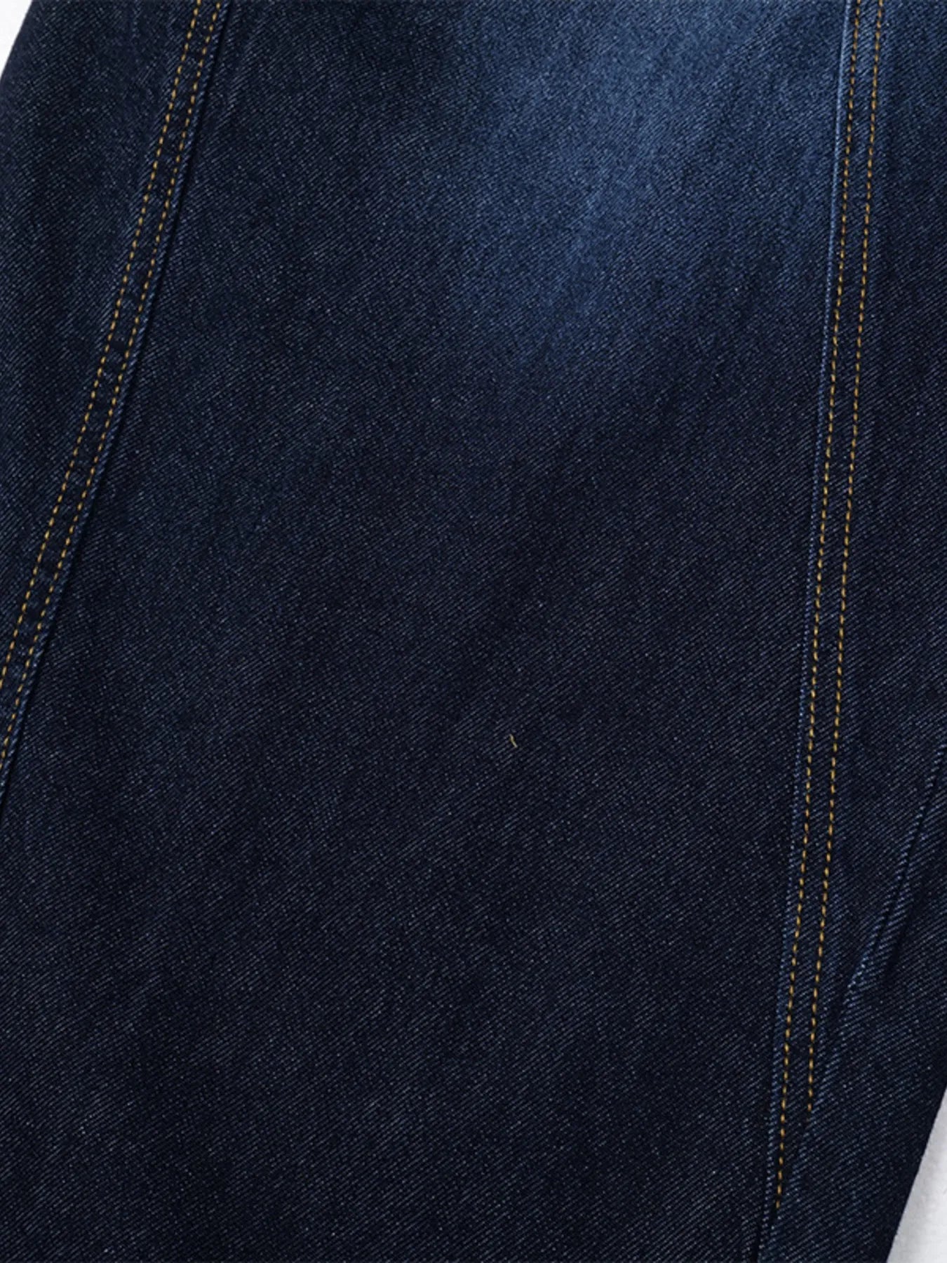 Men's Wide Leg Wash Denim Jeans with Signature Detail