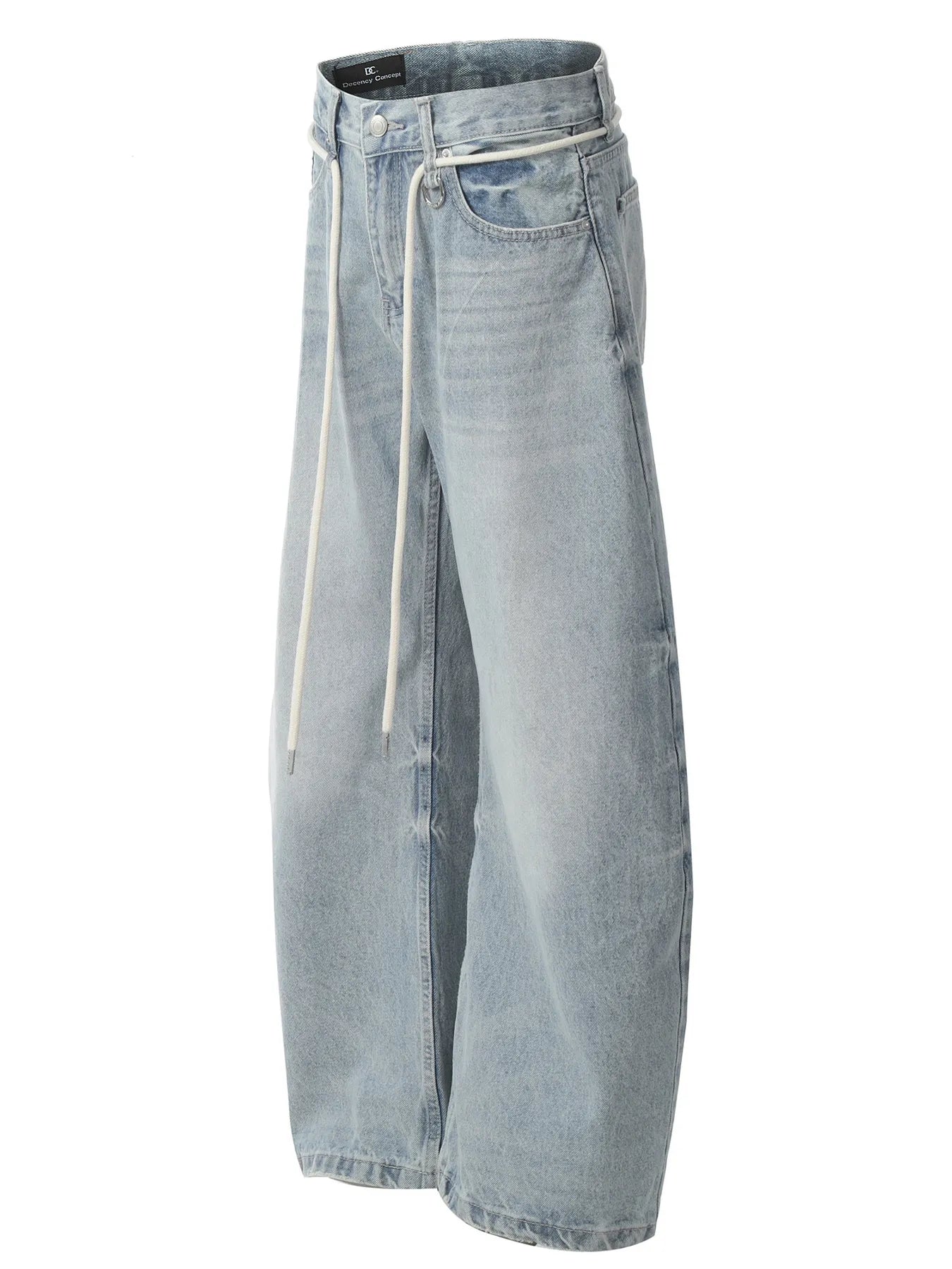 Men's Wide Leg Wash Jeans