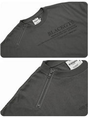 Men's Zip Detail Round Neck T-Shirt