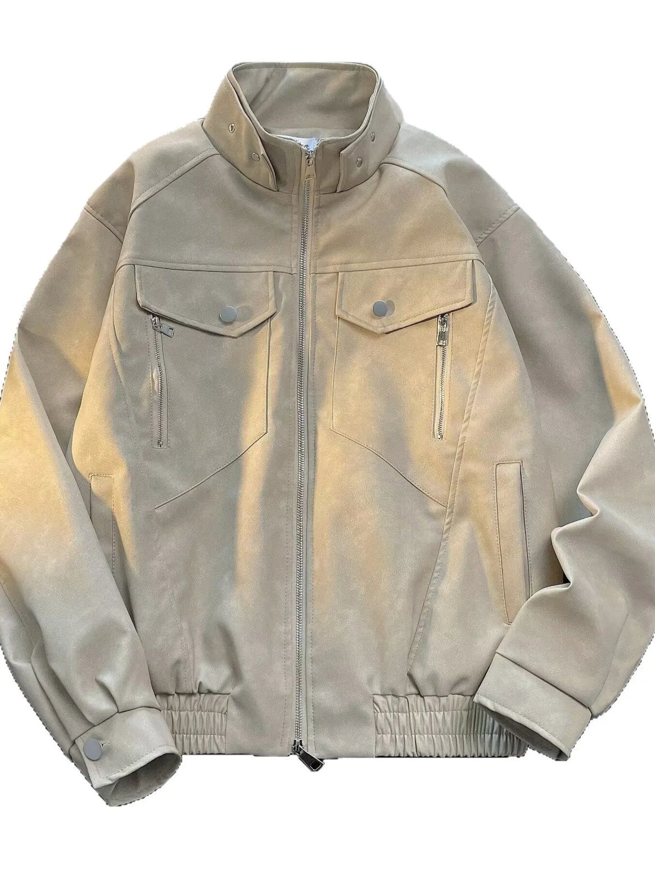 Men's Zip Up Casual Bomber Jacket