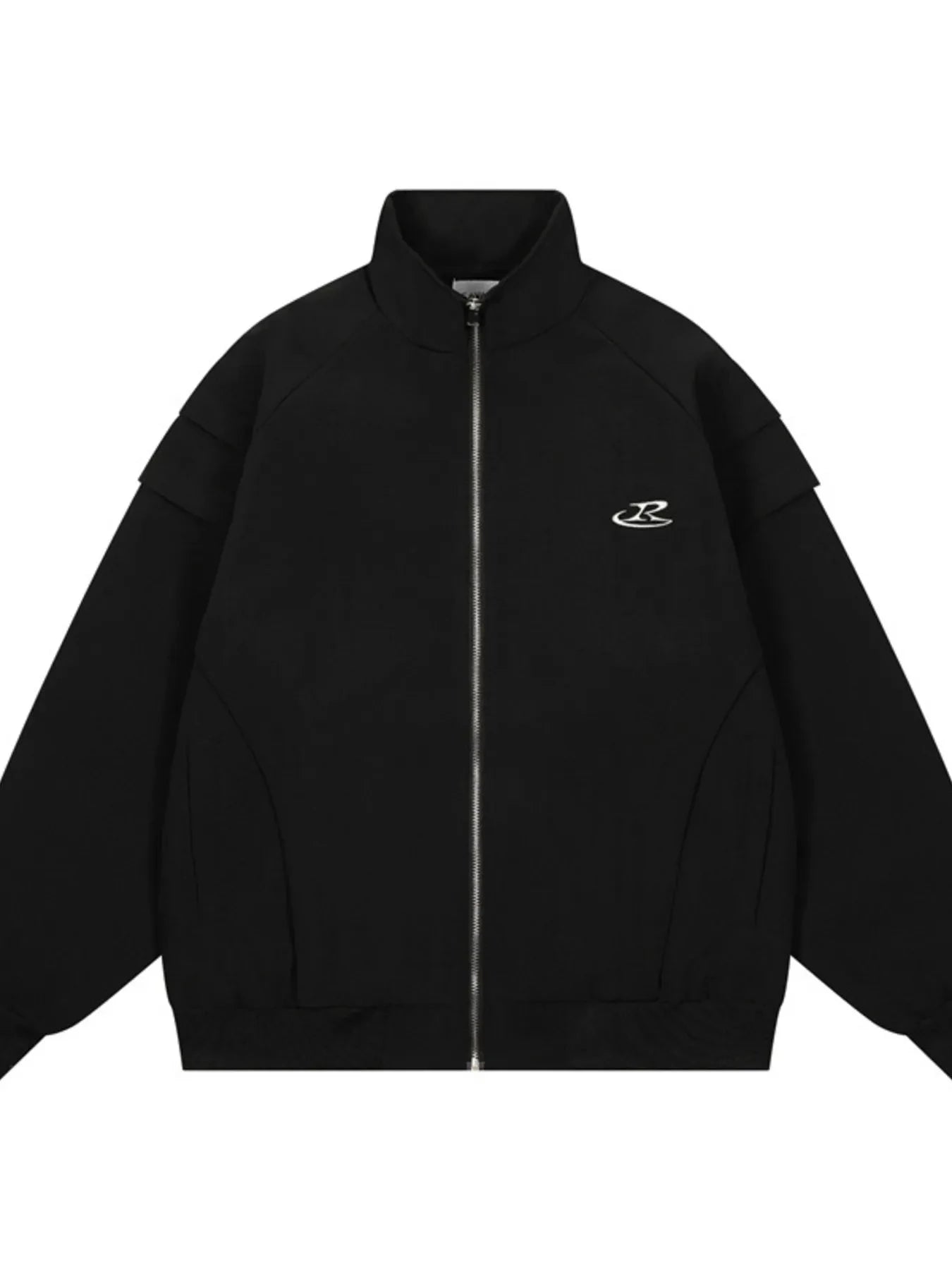 Men's Zip Up Long Sleeve Jacket Black / M