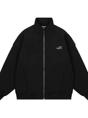 Men's Zip Up Long Sleeve Jacket Black / M