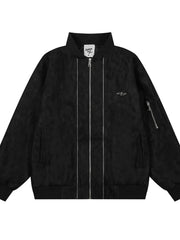 Men's Zip Up Long Sleeve Jacket Black / M