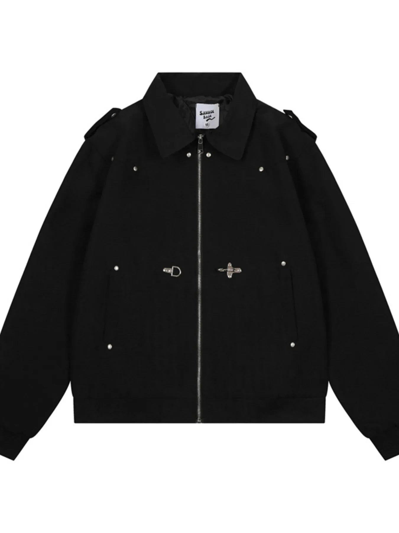 Men's Zip Up Long Sleeve Jacket Black / M