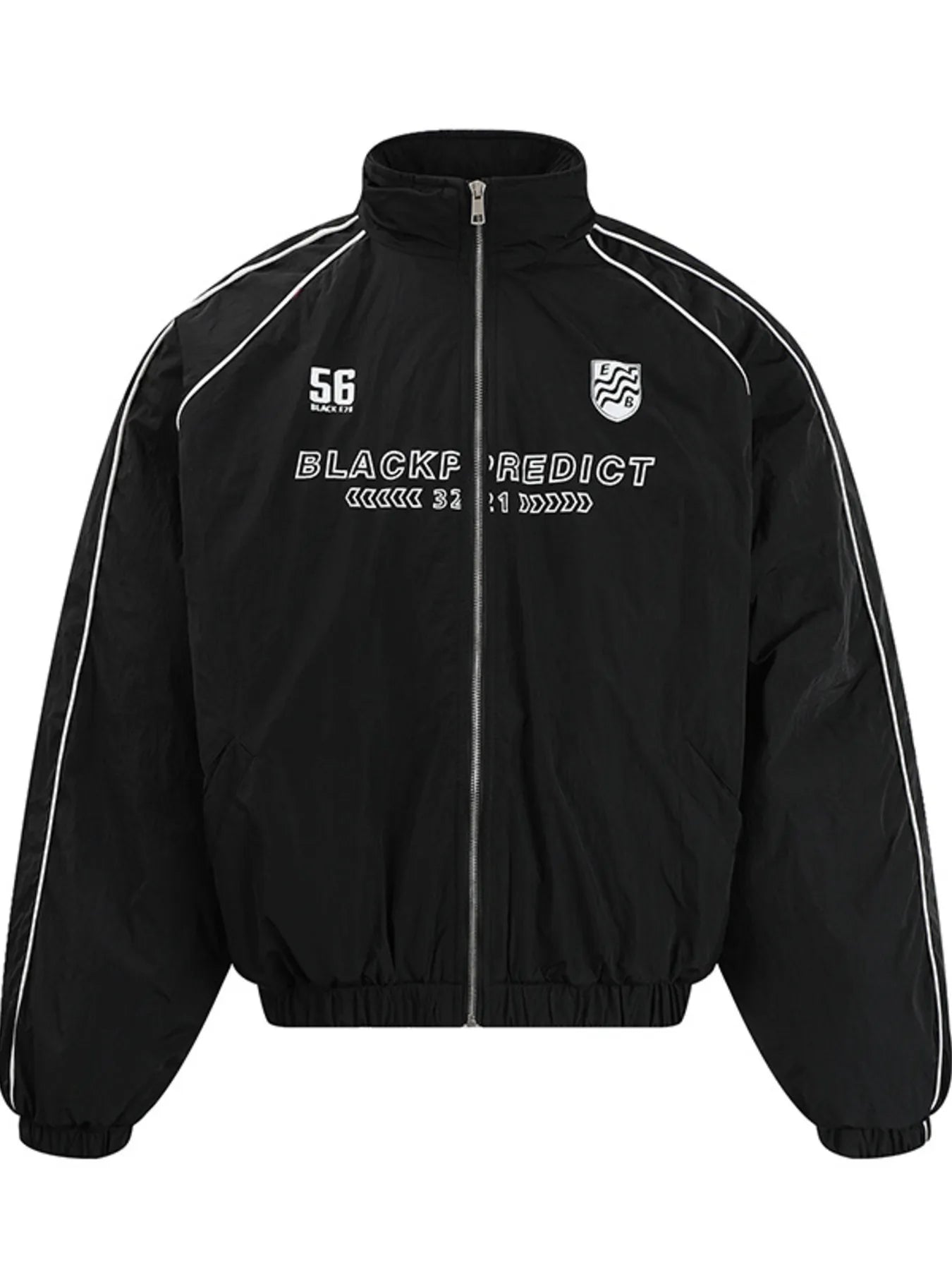 Men's Zip Up Long Sleeve Jacket Black / M