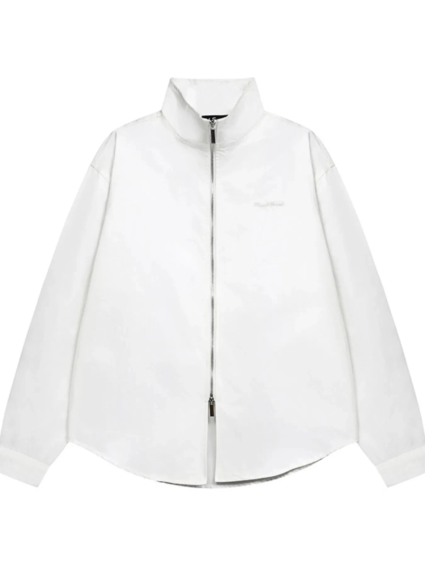 Men's Zip Up Long Sleeve Jacket White / S