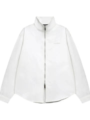 Men's Zip Up Long Sleeve Jacket White / S