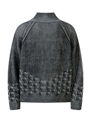 Men's Zip-Up Ribbed Cardigan