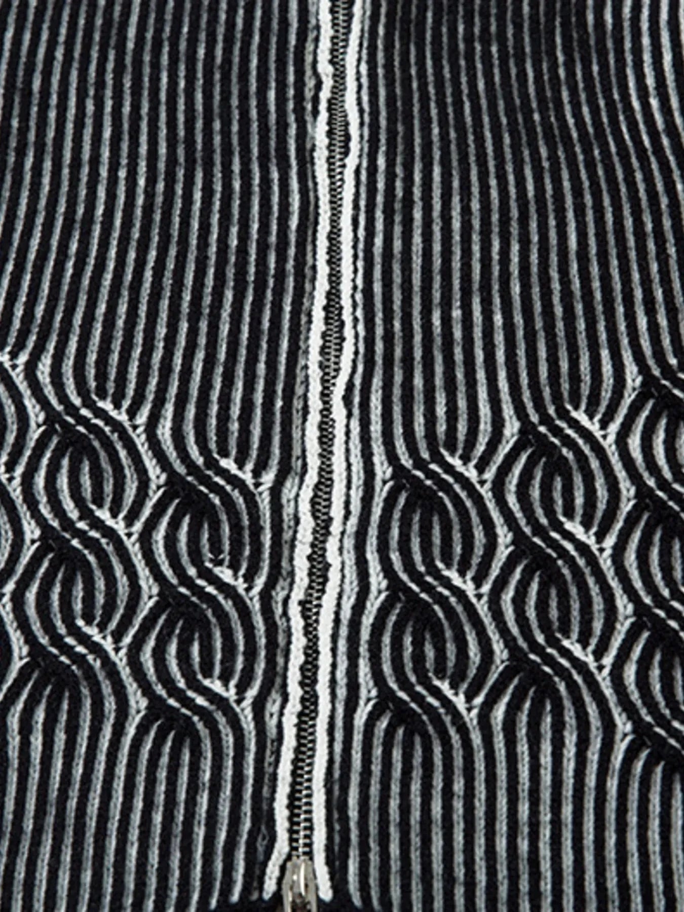 Men's Zip-Up Ribbed Cardigan