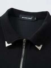Men's Zip-Up Short Sleeve Shirt