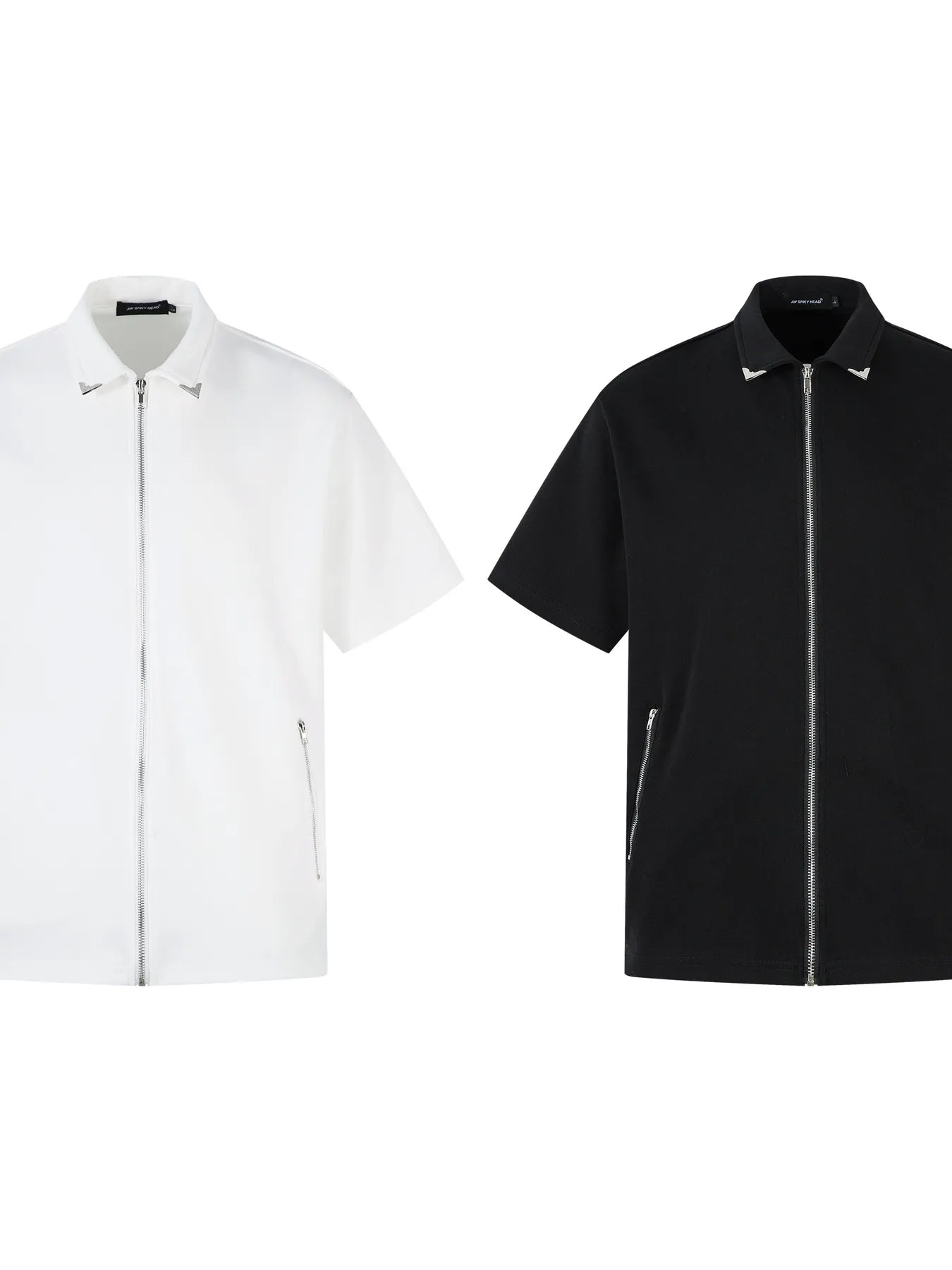 Men's Zip-Up Short Sleeve Shirt