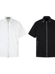 Men's Zip-Up Short Sleeve Shirt