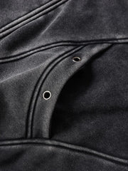 Men's Zip Up Washed Hoodie