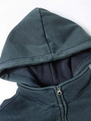 Men's Zip Up Washed Hoodie
