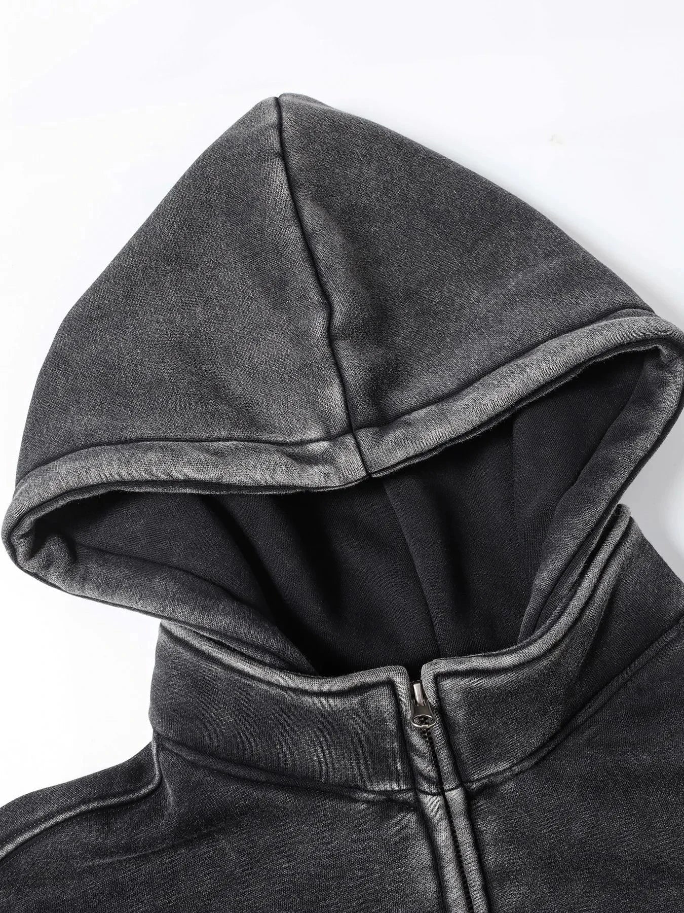 Men's Zip Up Washed Hoodie