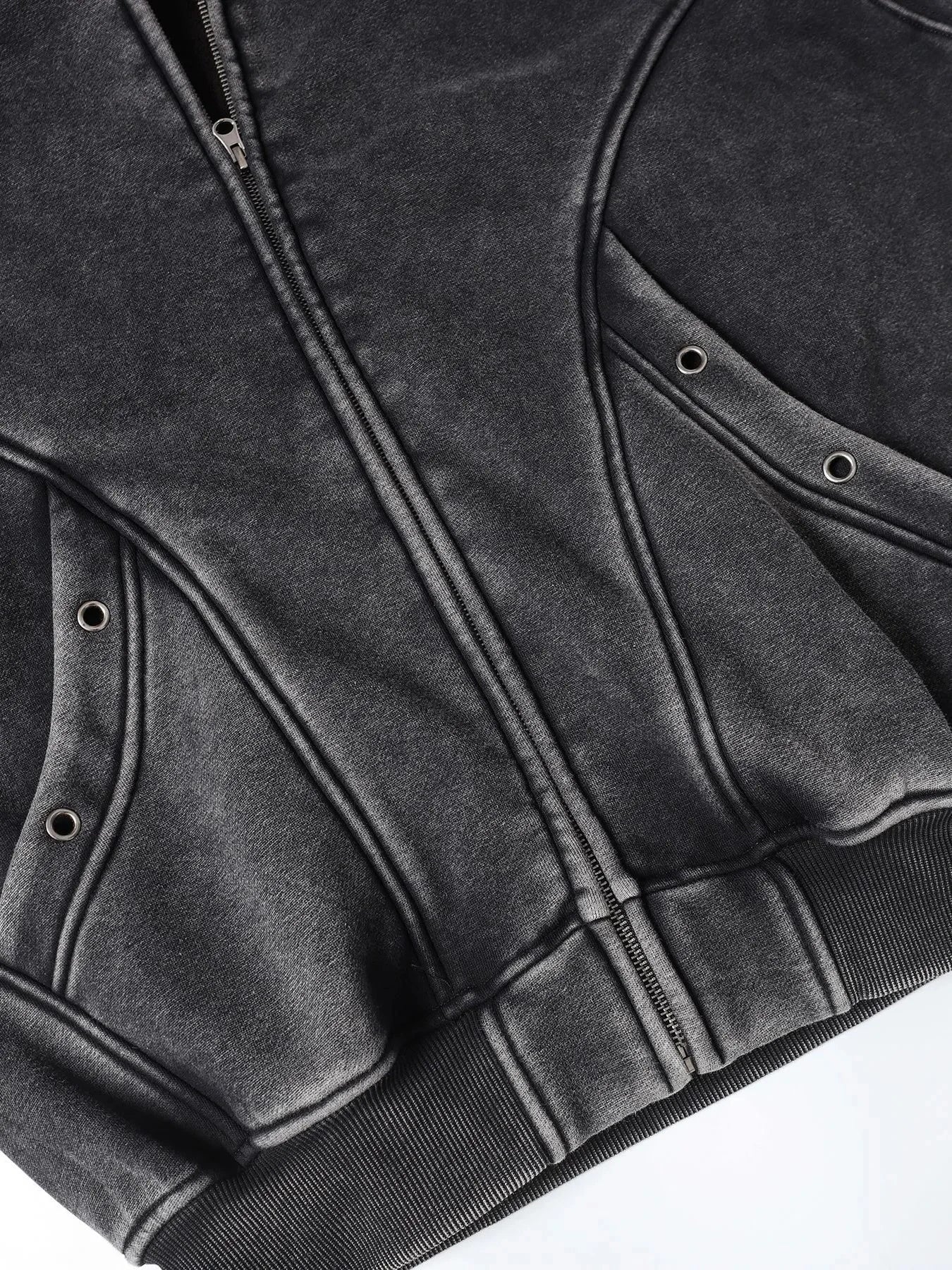 Men's Zip Up Washed Hoodie