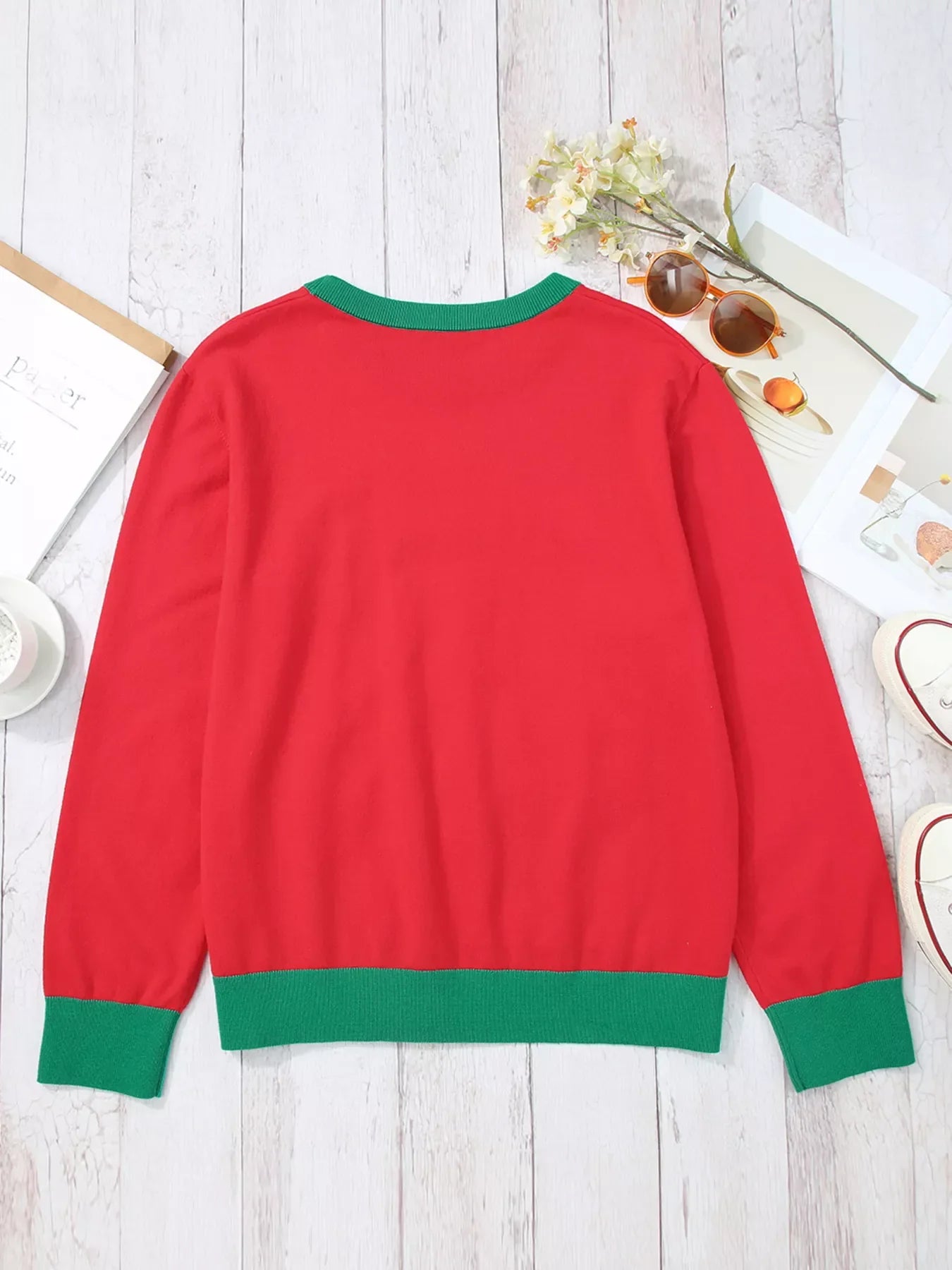 Merry & Bright Christmas Round Neck Sweater