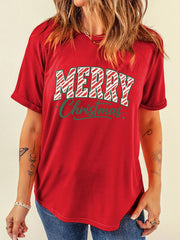 Merry Christmas Short Sleeve Graphic Tee