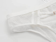 Mesh Embroidered Bra Panty Set