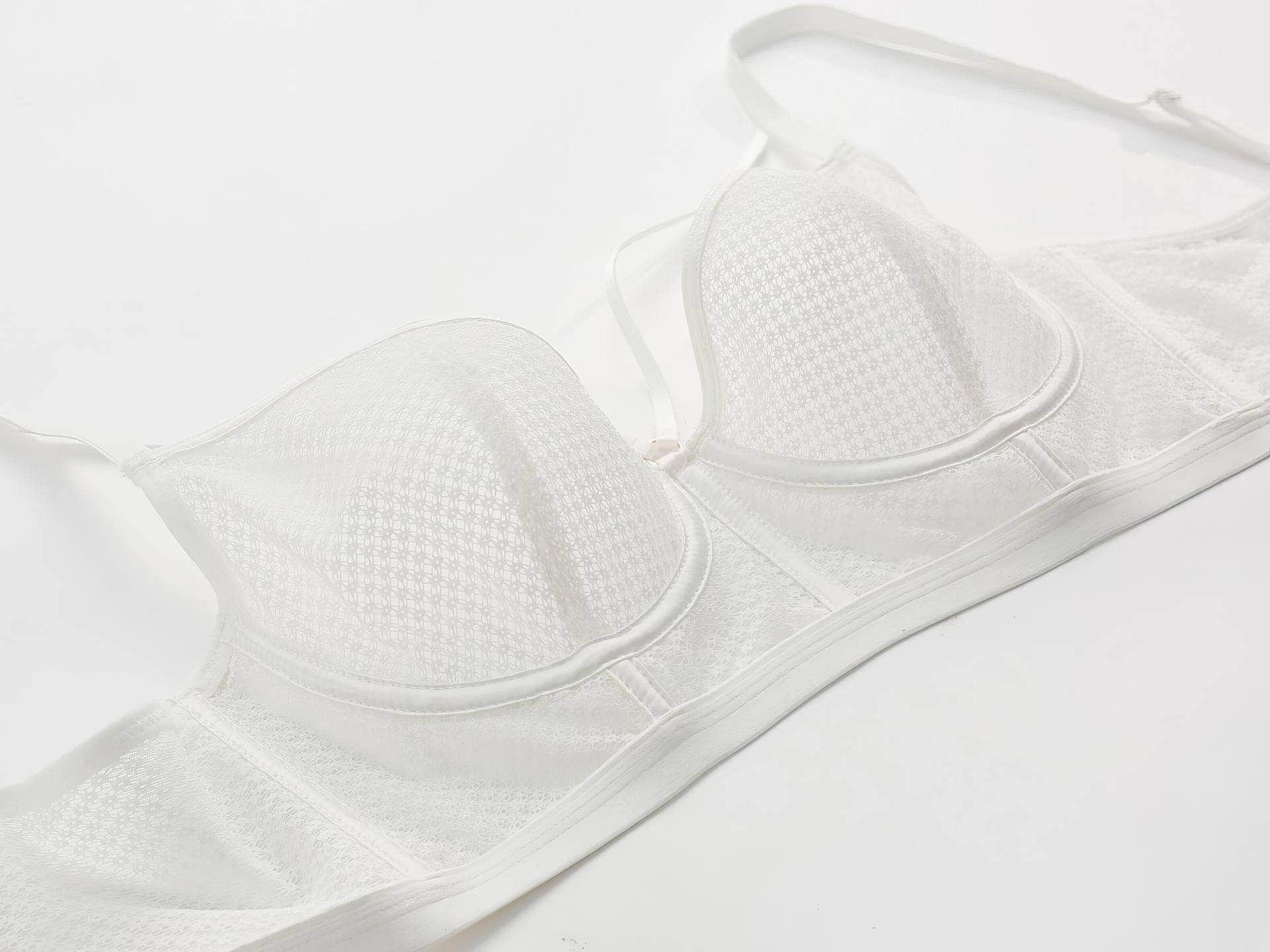 Mesh Embroidered Bra Panty Set