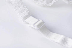 Mesh Floral Embroidered Bow Detailed Bra Panty Set