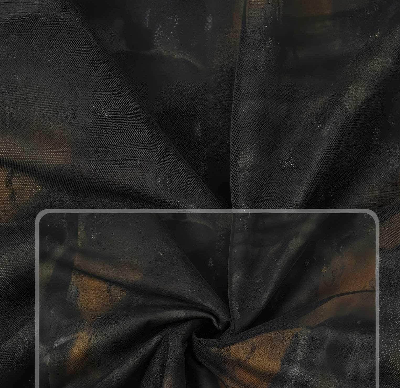Mesh Halter Neck Vintage Ruffled Dress