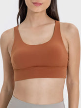 Millennia Crisscross Scoop Neck Active Tank Caramel / 4