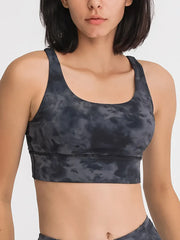 Millennia Crisscross Scoop Neck Active Tank Dark Gray / 4