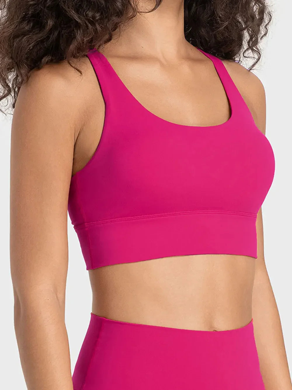Millennia Crisscross Scoop Neck Active Tank Hot Pink / 4