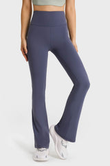 Millennia Elastic Waist Flare Yoga Pants Navy / 4
