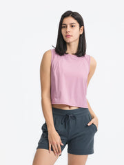 Millennia Round Neck Cropped Active Tank