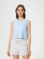 Millennia Round Neck Cropped Active Tank Baby Blue / 4