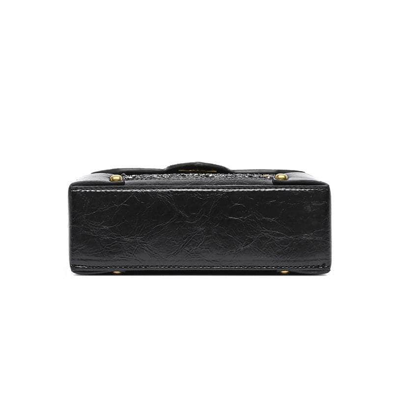 Mini Owl Decor Chain Flap Square Bag with Rhinestone