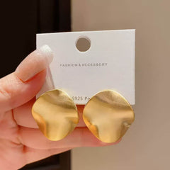 Minimalist 925 Sterling Silver Round Stud Earrings